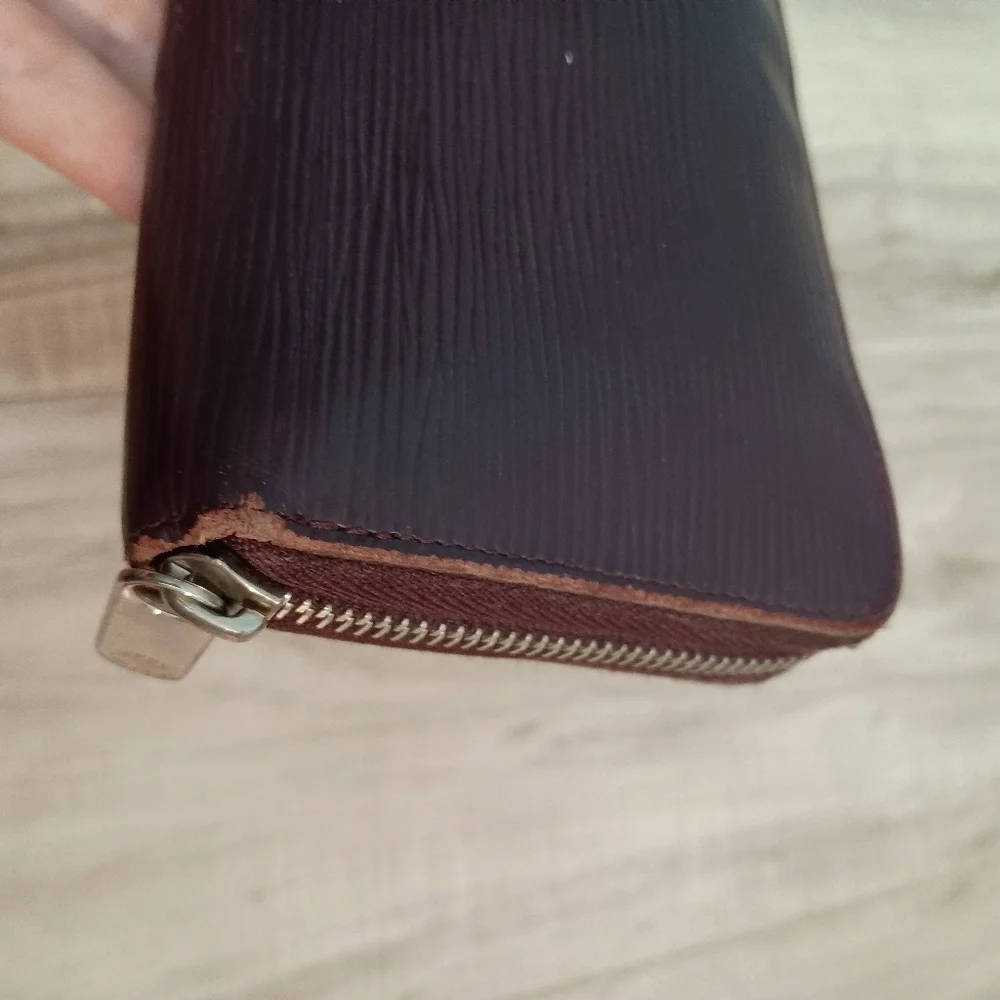 Louis Vuitton Zippy Organize Cassis Purple Leather Women Long Wallet